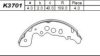 ASIMCO K3701 Brake Shoe Set